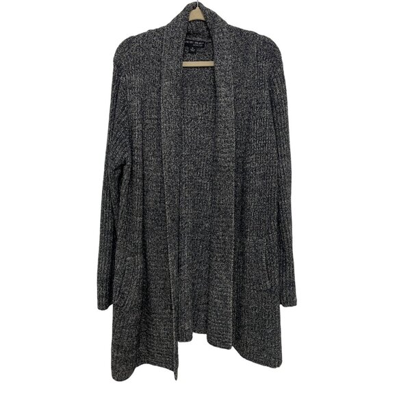 Barefoot Dreams Sweater Womens XL Lite Knit Cardigan Open Front Pockets Blue - Picture 1 of 9